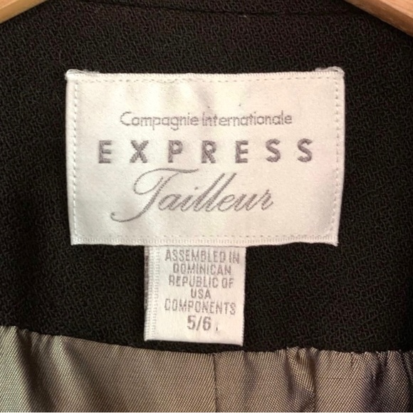 Express Vintage 80’s Brown Wool Blazer Jacket 5/6 - Picture 4 of 8